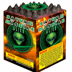 25 SHOT SATURN MISSILE BATTERY CRACKLING (PLASTIC) (EACH)